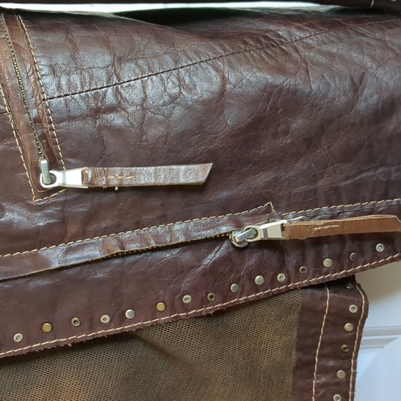 Scully Brown Leather and Studded Jacket - Picture 12 of 12